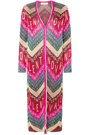 VALENTINO GARAVANI Cárdigan largo de tejido chevron