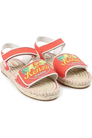 Kenzo Sandalias de yute con logo bordado