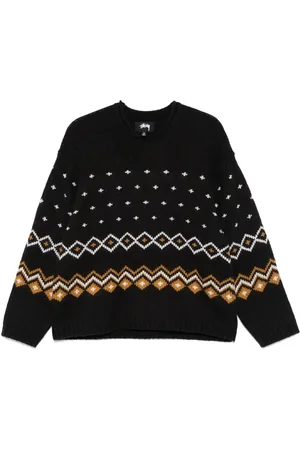 STUSSY Suéter de tejido fair isle