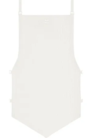Courrèges Top corto tejido de canalé