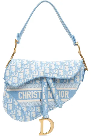 Dior Bolsa de hombro Oblique Embroidered Canvas Saddle Bag 2021