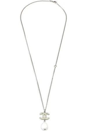 CHANEL Collar de cadena con logo CC 2010