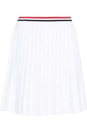 Thom Browne Falda corta con diseño plisado y rayas RWB