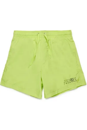 Maison Margiela Shorts de playa con logo estampado