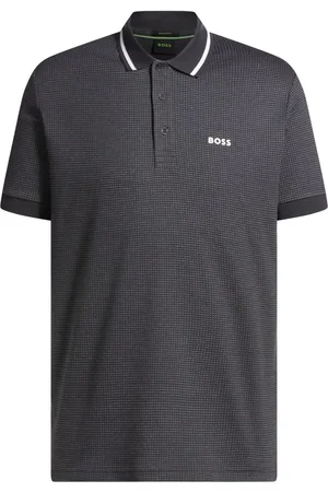 HUGO BOSS Playera tipo polo con motivo en jacquard