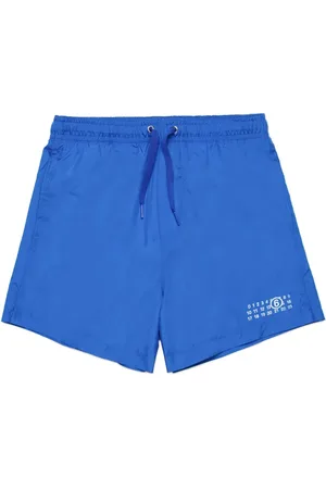 Maison Margiela Shorts de playa con logo estampado