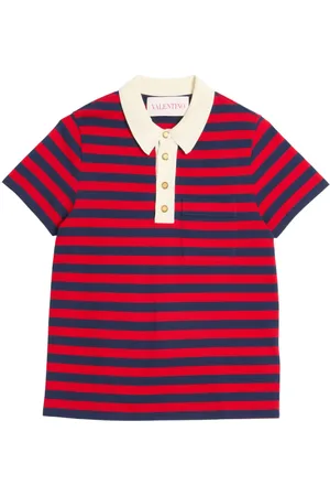 VALENTINO GARAVANI Playera tipo polo con rayas estampadas