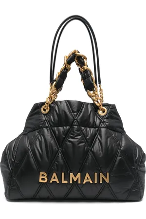 Balmain Tote con placa del logo