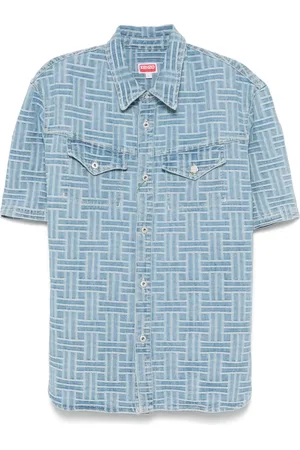 Kenzo Camisa de mezclilla entretejida