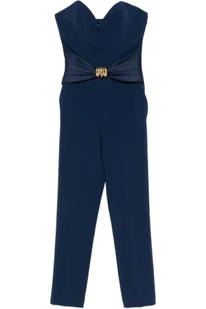 Elisabetta Franchi Jumpsuit de crepe con detalle de moño