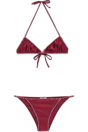 Oseree Bikini tipo bandeau con detalles de cristal