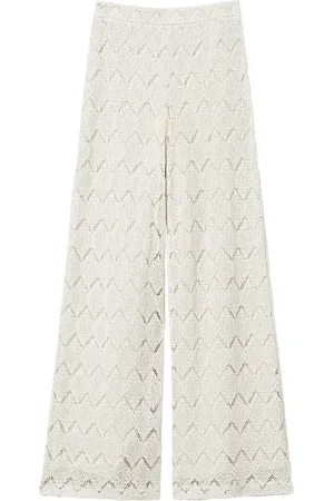 Twin-Set Pantalones palazzo de macramé