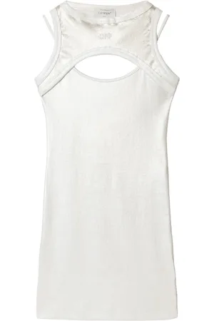 OFF-WHITE Vestido corto de canalé