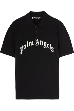 Palm Angels Playera tipo polo con logo estampado
