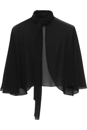 Prada Blusa georgette estilo capa
