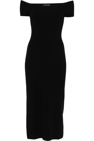 ERIC BOMPARD Vestido midi con cuello Bardot