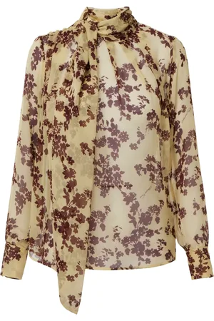 Elisabetta Franchi Blusa de seda con estampado floral