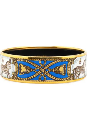 Hermès Brazalete 20th Century Wide Grand Apparat Enamel Bangle 62