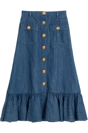 VALENTINO GARAVANI Falda midi con volantes