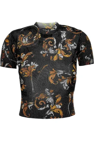 VERSACE Playera tejida con estampado Barocco
