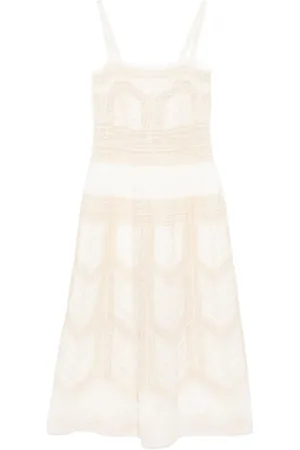 ZIMMERMANN Slip dress con ribete de encaje