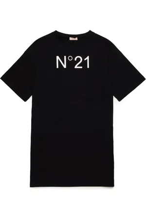 Nº21 Vestido estilo playera con logo estampado