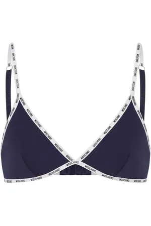 Moschino Brasier estilo triángulo con ribete del logo