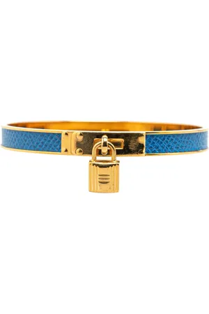 Hermès Pulsera Leather Kelly Cadena Lock Bangle Bracelet 2000-2010