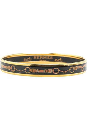 Hermès Pulsera 20th Century Narrow Mors de Filet Enamel Bangle 62
