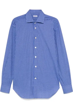 Kiton Camisa con cuadros estampados