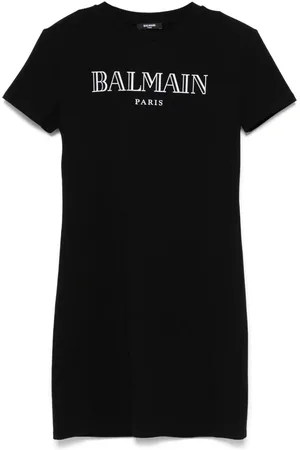 Balmain Vestido con logo estampado