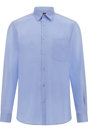 Boggi Milano Camisa de popelina con rayas estampadas