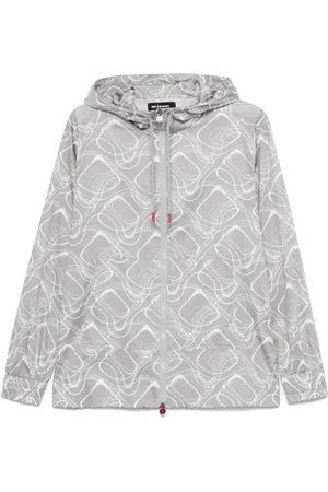 Kiton Chamarra con capucha y estampado gráfico