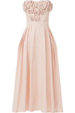 Elisabetta Franchi Vestido midi con aplique de rosa