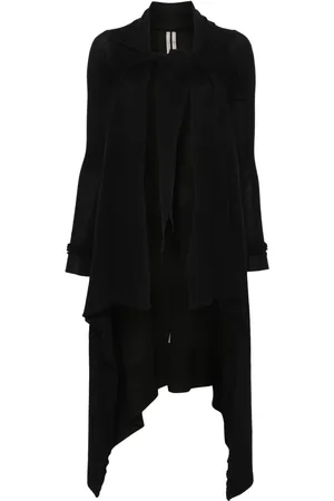 Rick Owens Abrigo largo con diseño cruzado