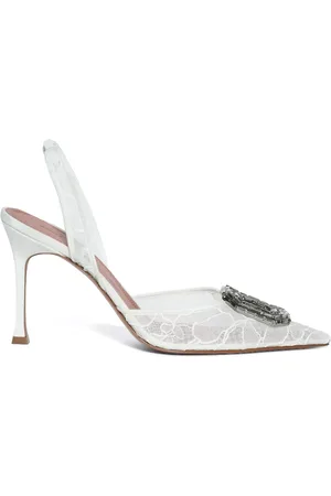 Amina Muaddi Zapatillas Camelia con tacón de 90mm