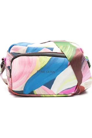 STINE GOYA Bolsa crossbody con estampado de acuarela