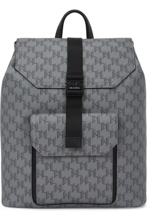 Karl Lagerfeld Mochila con hebilla y monograma estampado