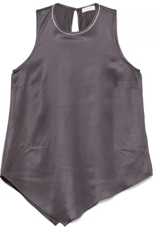 PESERICO SIGN Top con ribete de mostacillas