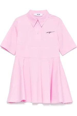 Msgm Vestido con logo bordado