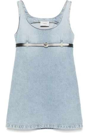 COPERNI Vestido midi de mezclilla con cinturón
