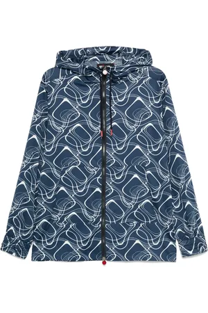 Kiton Chamarra con capucha y estampado gráfico