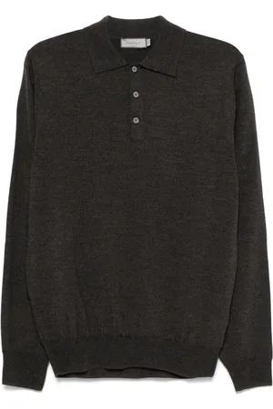 CANALI Playera tipo polo con manga larga
