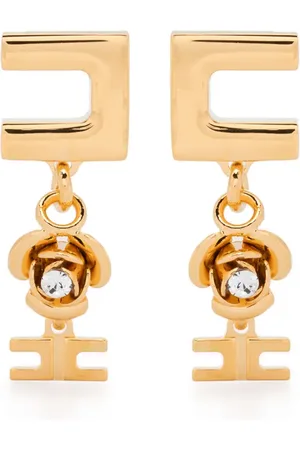 Elisabetta Franchi Aretes Micro con dije de rosa