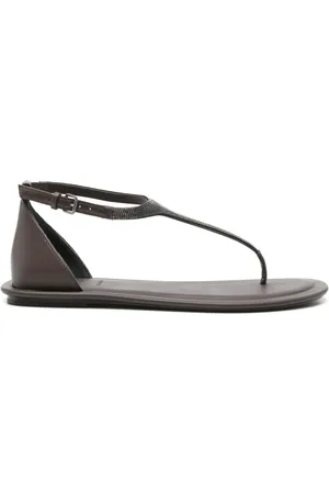 Brunello Cucinelli Sandalias con detalles de mostacilla