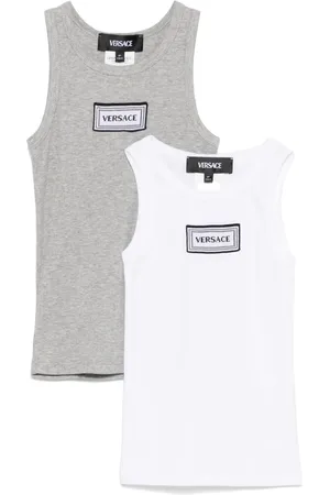 VERSACE Set de dos camisetas con logo bordado