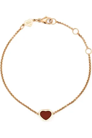 Chopard Pulsera My Happy Heart en oro rosa de 18kt con cornalina