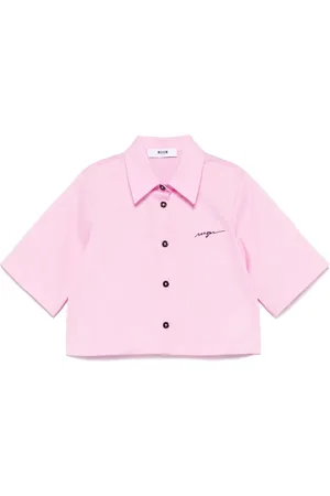 Msgm Camisa con logo bordado