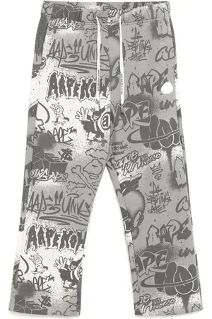 A Bathing Ape Pants con estampado de grafiti