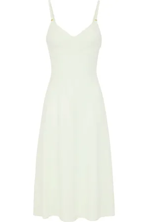 Elisabetta Franchi Vestido midi con detalle de agujetas